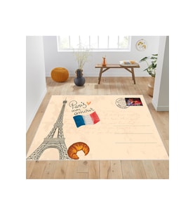 Rovigo Home Dijital Baskı Yıkanabilir Kaymaz Taban Salon Halısı RVG1900-SD204 (Bej)