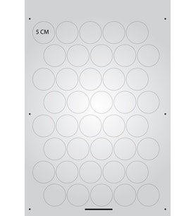 METALİZE YUVARLAK ÇIKARTMA ETİKET - 5 CM ÇAP - 40 ADET