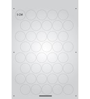 METALİZE YUVARLAK ÇIKARTMA ETİKET - 5 CM ÇAP - 40 ADET