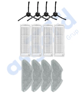 Xiaomi Mop 2 Pro (MJST1SHW) -Mop 2 Lite Uyumlu 4 Yan Fırça 4 Filtre 4 Mop PKT-iasgf0000404
