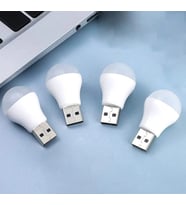 4 ADET Mini USB Ampul Led Işık-Powerbank Uyumlu,Ev-Ofis Çalışma Masası Işığı-Gece Lambası Beyaz Işık