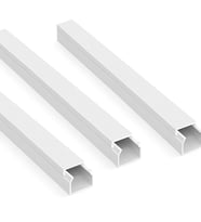 3'lü 1 Metre Kablo Kanalı Seti 16x16mm PVC Yapışkanlı Kolay Montajlı Kablo Düzenleyici