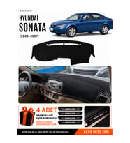 HYUNDAİ SONATA (2004-2007) Uyumlu Torpido Örtüsü Torpido Kılıfı - Siyah