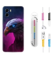 Vivo Y15S Y32 Y33S Y51 Y53S Kılıf Kablo Koruma Spiral Silikon Kartal 1622