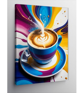 Kanvas Tablo Sanatsal Latte Köpüğü