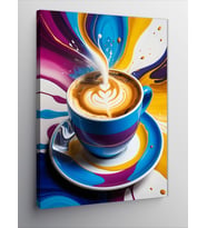 Kanvas Tablo Sanatsal Latte Köpüğü