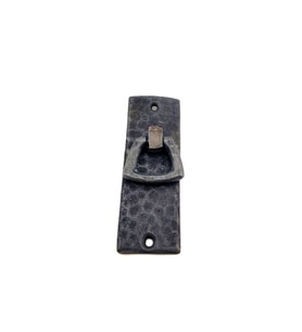 Antika Tarz Dekoratif Pirinç Dik Dövme Mobilya Kulbu - 90x31 mm, Oksit