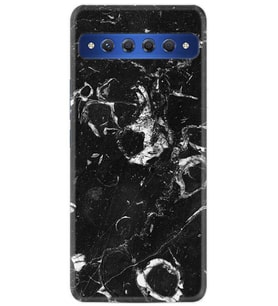 TCL 10 Plus Kılıf Desenli Silikon Black Hole Marble