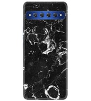 TCL 10 Plus Kılıf Desenli Silikon Black Hole Marble