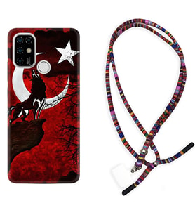 Casper E30 F20 X20 Kılıf Boyun Asklı Rasta Silikon Wolf and Moon 2 1381