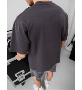 OVERSIZE ÖZEL DİKİM TEK RENK TİŞÖRT - MANKEN ÜST DÜZEY SPOR TİŞÖRT
