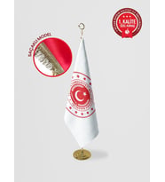 Milli Savunma Bakanlığı Makam Bayrağı - Saçaklı Gold Set