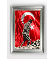 Gümüş Çerçeveli Atatürk Tablo a897