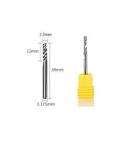 Gravür Tek Kenarlı Freze Bıçağı Spiral Akrilik Kesme 3.175x12mm 