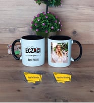 Eczacı Kupa Bardak Siyah Fotoğraflı Eczacılık Günü Hediyesi