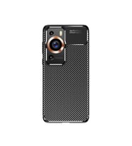 Huawei P60 Pro Kılıf Zore Negro Karbon Tasarım Silikon Kılıf (Siyah)