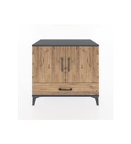 Hyperion Şifonyer 3 Raflı Tek Çekmeceli 2 Kapaklı 88x44x80 Antrasit-Çam