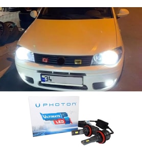 Fiat Palio Led Xenon Kısa Far Ampulü H7 Ultimate 9500 Lumens Yeni Seri Beyaz 2006-2012