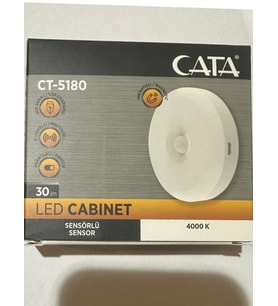 Cata CT-5180 4000K (Günışığı) Sensörlü Şarjlı Mıknatıslı Kabin Led Ampul (8 Adet)