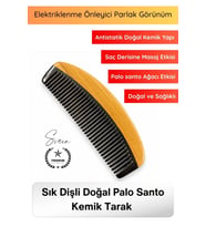 #Tarak El İşçiliği Sık Dişli Doğal Kemik Tarak Palo Santo Aromalı Antistatik Saç Bakım Tarağı Masaj