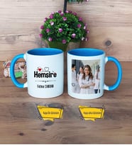 Hemşireler Günü Tıp Bayramı Hediyesi Hemşire Kupa Bardak Mavi Fotoğraflı