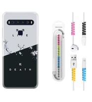 TCL 10L 10 Plus 10SE 20E 20SE 30SE L7 Kılıf Kablo Koruma Spiral Silikon Life and Death 1339