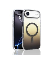 Apple iPhone 17 Air Uyumlu Kılıf M-safe Şarj Özellikli Transparan Renk Geçişli Zore Toros Kapak (Gri)