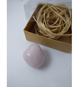 PEMBE KUVARS TAŞI BİBLO/ HAM DOĞALTAŞ BİBLO (45-50 gr)