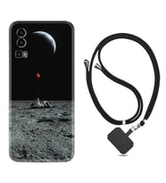 General Mobile Gm 23 Kılıf Silikon Boyun Askılı İpli Desenli Silikon Astronoot Red Baloon 1608