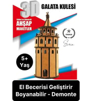 Özel Üretim 3 Boyutlu Minyatür Ham Ahşap Maket Boyanabilir Eğitici Öğretici Motor Beceri Hobi Oyun