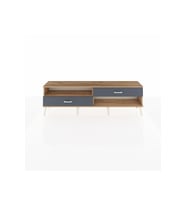 Arges TV Ünitesi Tek Raflı 2 Çekmeceli  176x30x51 Çam-Çam/Antrasit