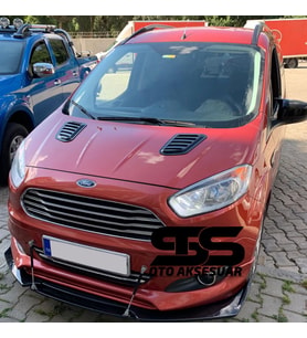 Ford Courier Uyumlu Piano Black Kaput Üstü Havalandırma Izgarası