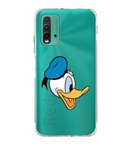 Xiaomi Redmi 9T  Kamera Korumalı Kapak Donald Duck Tasarımlı Şeffaf  Kılıf