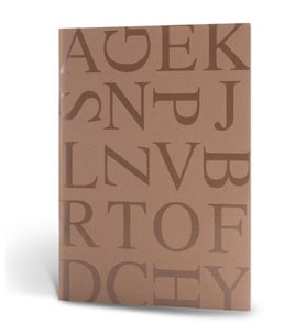 Tipografi Karton Kapak Çizgili Defter Kahve 96 Syf