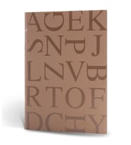 Tipografi Karton Kapak Çizgili Defter Kahve 96 Syf