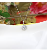 Beyaz Taşlı Minimal Anturaj Yuvarlak Gümüş Kolye