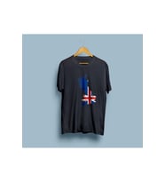 Oversize England / İngiltere Haritası tasarım unisex T-shirt (Siyah)