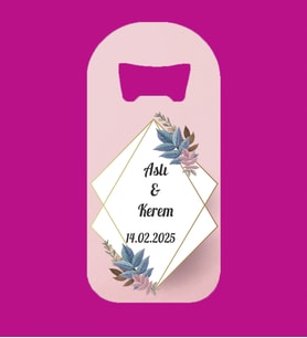 Kişiye Özel Nişan Nikah Düğün İsimli Magnet Açacak