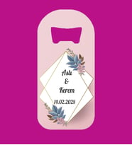 Kişiye Özel Nişan Nikah Düğün İsimli Magnet Açacak
