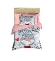 Dijital Baskılı 3d Pamuklu Yenidoğan Bebek Nevresim Takımı Cute Gnome Pink (Çok Renkli)