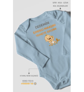 Dedemden Uzun Kollu Çıtçıtlı Bebek Body