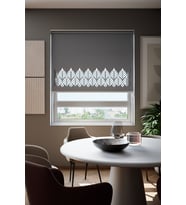 Lazer Kesim Mat Stor Perde, Lazer Kesimli Modern Serisi, M-181004 Antrasit Renk