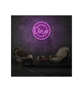 Restoranlara Özel Diner Yazılı Neon Tabela