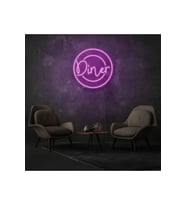 Restoranlara Özel Diner Yazılı Neon Tabela