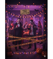 Halloween Cadılar Bayramı Emniyet Şeridi Warning 6metre 7.5cm en Sarı Emniyet Şeridi Bandı