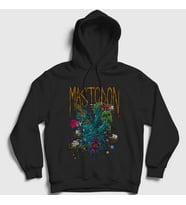 Presmono Unisex Siyah Monster Mastodon Kapüşonlu Sweatshirt 293303tt