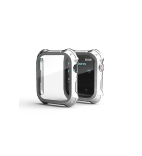 Apple Watch 7 45mm Uyumlu Tank Zırh Kasa ve Ekran Koruyucu Zore Watch Gard 10 (Gümüş)