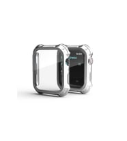 Apple Watch 7 45mm Uyumlu Tank Zırh Kasa ve Ekran Koruyucu Zore Watch Gard 10 (Gümüş)