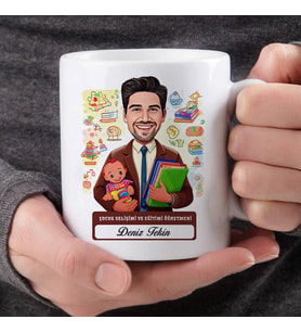 En Başarılı Erkek Çocuk Gelişim Öğretmenine Hediye Karikatürlü Bardak