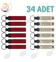 Kırmızı & S Kahve, 34’lü Set, Kişisel Mesajlı Anahtarlık, Fen Bilimleri Öğretmeninden Karne Hediyesi